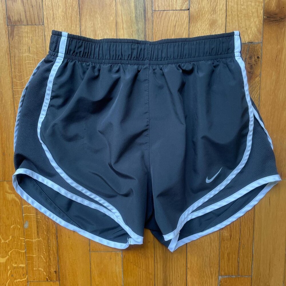 Nike Women’s Dri-fit Short, XS, dark asphalt gray and white